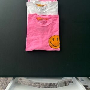 2-Pack Bundle – Aviator Nation Short Sleeve T-Shirts
Pink & White -Medium